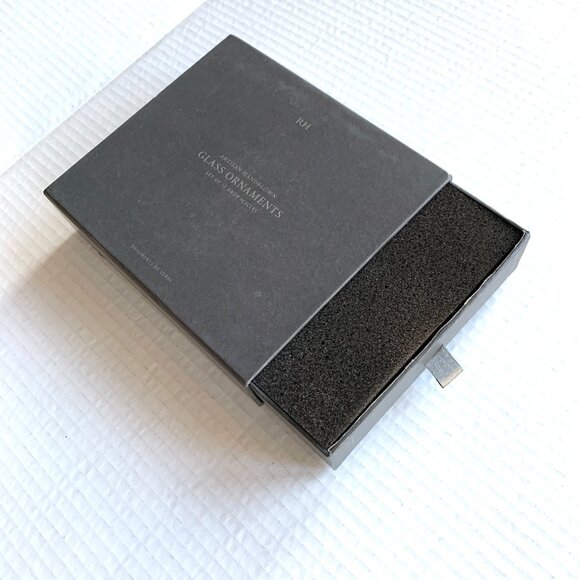 Restoration Hardware 12 hand-blown icicle drop mini Christmas ornaments - Picture 3 of 8